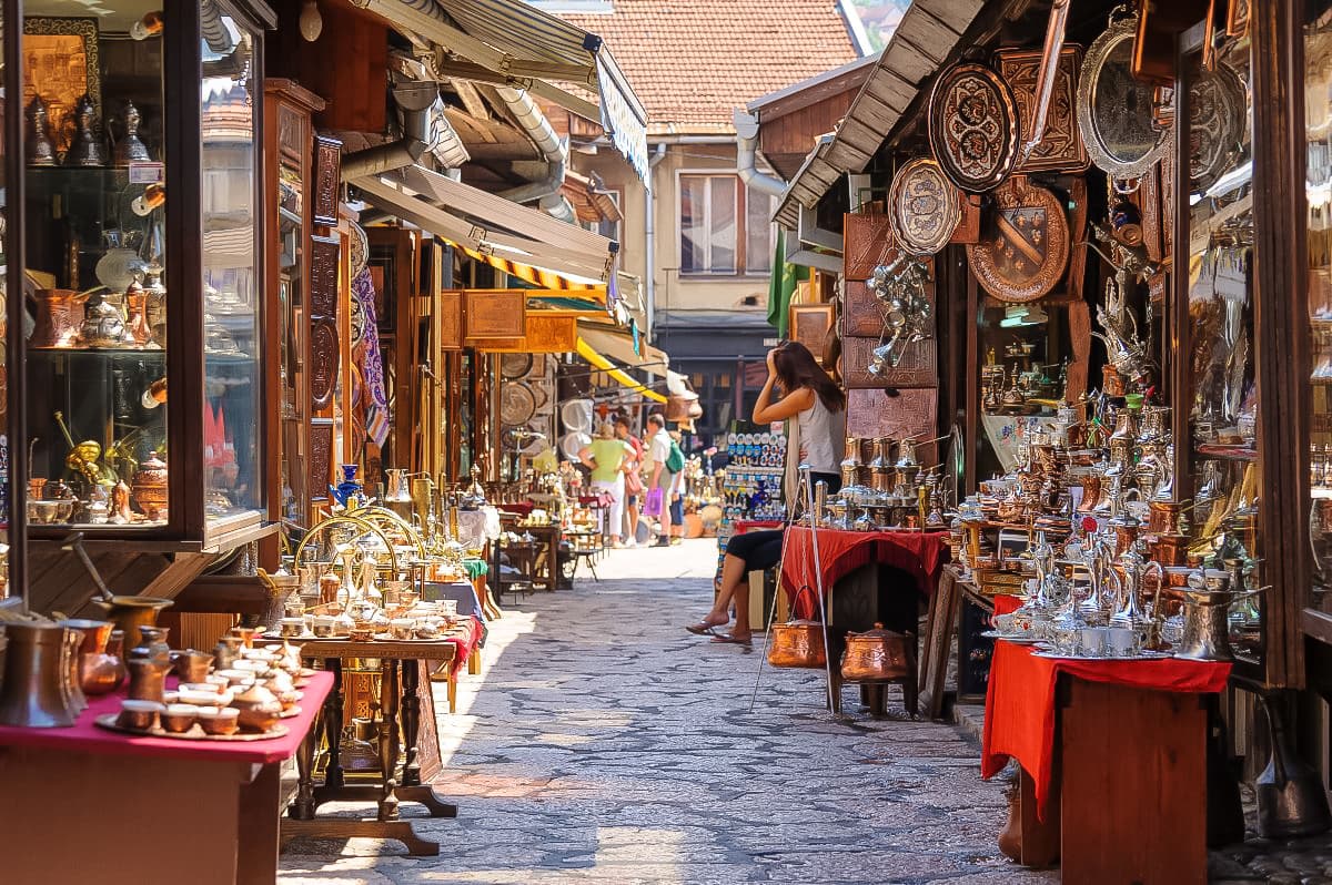 Sarajevo Gazi Husrev-bey Mosque and Latin Bridge