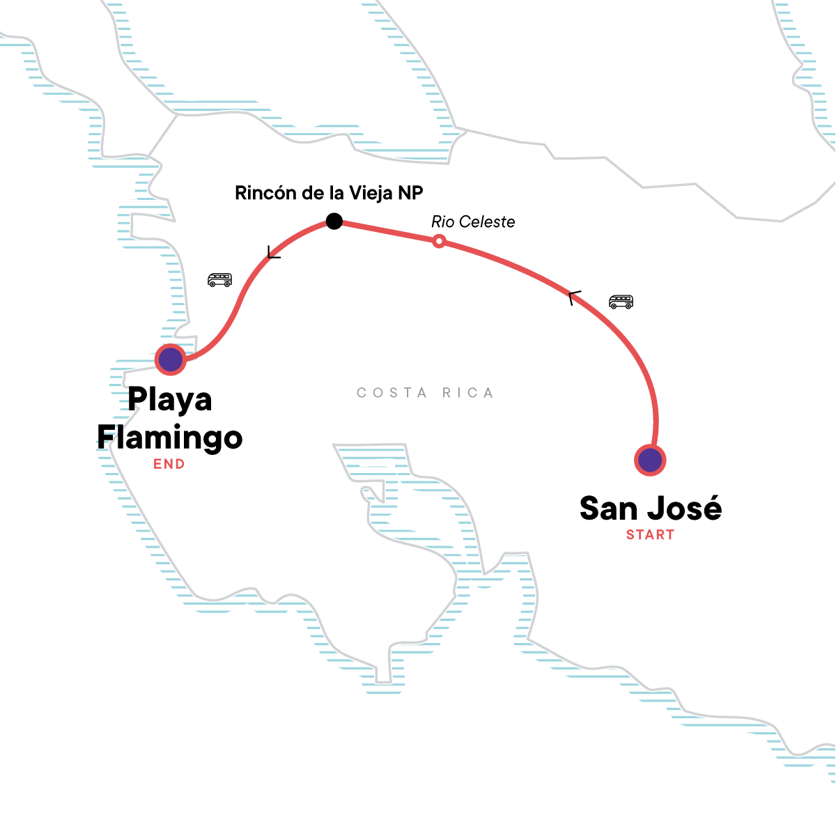 San José to Rincón de la Vieja