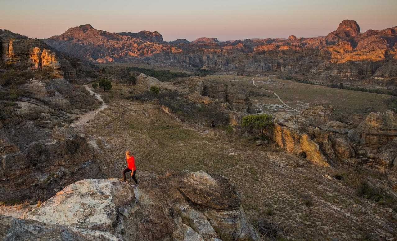 Climbing rugged mountains Madagascar adventure