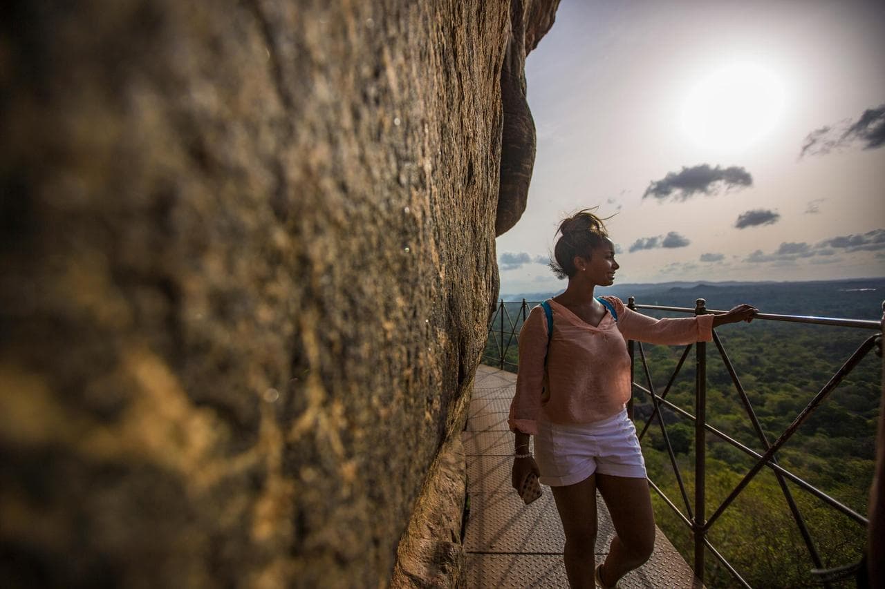 Climbing Sigiriya rock fortress and exploring royal gardens
